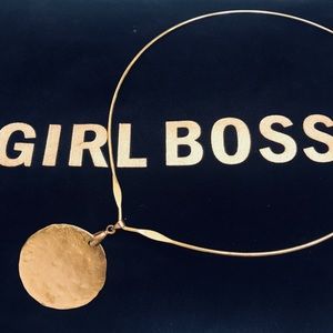 18K gp Collarbone necklace